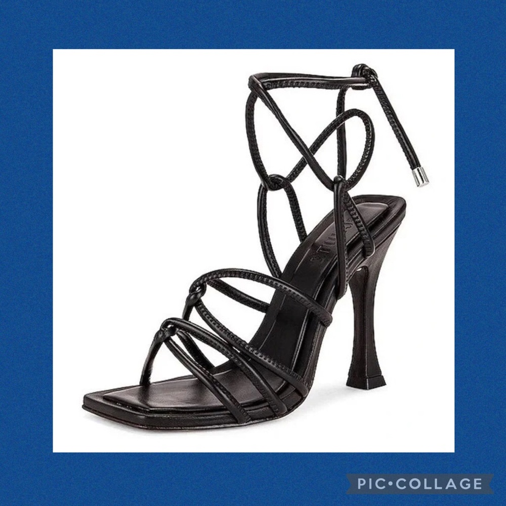 Schutz Toller Ankle Tie Caged  Sandals
